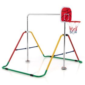 Kids Folding Horizontal Bar with 4 Adjustable Heights