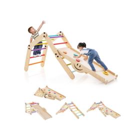 Climbing Triangle Ladder Toy Indoor Jungle Gym with Reversible Ramp