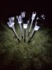 24pcs 5W High Brightness Solar Power LED Lawn Lamps with Lampshades White & Silver