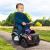 6V Kids Ride On Police Car with Real Megaphone and Siren Flashing Lights