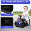 6V Kids Ride On Police Car with Real Megaphone and Siren Flashing Lights