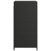 Trash Bin Black 15.7"x15.7"x31.5" Poly Rattan