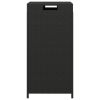 Trash Bin Black 15.7"x15.7"x31.5" Poly Rattan