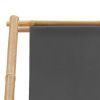 Deck Chair Bamboo and Canvas Dark Gray