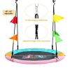 40 Inch Flying Saucer Tree Swing with Hanging Straps Monkey