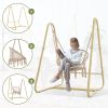 Swing Chair Handmade Macrame Swing Hammock Chair with Stand