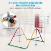 Kids Folding Horizontal Bar with 4 Adjustable Heights