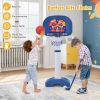 4-In-1 Adjustable Kids Basketball Hoop with Ring Toss Sticky Ball