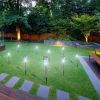 24pcs 5W High Brightness Solar Power LED Lawn Lamps with Lampshades White & Silver