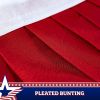 3 Pack USA Pleated Fan Flag 3x6 Feet American USA Bunting Decoration Flags PRINTED Patriotic Stars & Stripes with Canvas Header and Brass Grommets