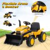 12V Kid's Ride on Excavator with Adjustable Digging Bucket