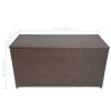 Patio Storage Box Brown 47.2"x19.7"x23.6" Poly Rattan