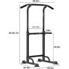 Power Tower Workout Dip Station Pull Up Bar, Height Adjustable Multi-Function Dip Stand for Home Gym Strength Training Fitness Equipment