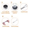 24pcs 5W High Brightness Solar Power LED Lawn Lamps with Lampshades White & Silver