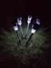 24pcs 5W High Brightness Solar Power LED Lawn Lamps with Lampshades White & Silver