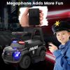 6V Kids Ride On Police Car with Real Megaphone and Siren Flashing Lights