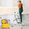 Folding 3-Step Ladder with Handgrip and Anti-Slip Platform