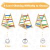 Wooden Toddlers Triangle Climber with 3 Levels Climbing Difficulty