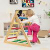 Wooden Toddlers Triangle Climber with 3 Levels Climbing Difficulty