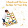 Wooden Toddlers Triangle Climber with 3 Levels Climbing Difficulty