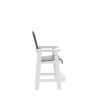 HDPE Bar Chair, Outdoor Tall Adirondack Chairs Set of 2, Patio Bar Stool Chair with High Back White + Gray, Set of 2