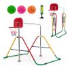 Kids Folding Horizontal Bar with 4 Adjustable Heights