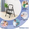 Portable Folding 2 Step Ladder with Wide Anti-Slip Pedal