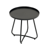 Patio Furniture Set 3 Piece Mixture Pattern PE Rattan Steel Frame And Modern Round Table, Brown and Black