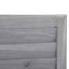 TOPMAX Wooden Garden Shed 3-tier Patio Storage Cabinet Outdoor Organizer Wooden Lockers with Fir Wood (Gray Wood Color -Shutter Design)