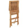 Folding Patio Chairs 2 pcs Solid Teak Wood