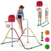 Kids Folding Horizontal Bar with 4 Adjustable Heights