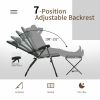 2 Pieces Patio Folding Dining Chair set with Adjustable Backrest