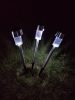 24pcs 5W High Brightness Solar Power LED Lawn Lamps with Lampshades White & Silver