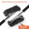 BBQ Grill Cleaning Brush Stainless Steel Barbecue Cleaner with 18in Suitable Handle