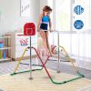 Kids Folding Horizontal Bar with 4 Adjustable Heights