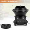 Patio Metal Camping Fire Pit with Pot Holder for Outdoor