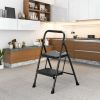 Portable Folding 2 Step Ladder with Wide Anti-Slip Pedal