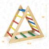 Wooden Toddlers Triangle Climber with 3 Levels Climbing Difficulty