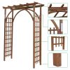 Free shipping 7FT  Beautiful And Practical Garden Arch Dark Brown YJ