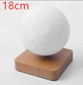 Magnetic Levitation Table Lamp Moon Light 3D Printing Planet Night Light (Option: Khaki18cm-UK)