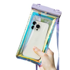 IP68 Waterproof Phone Pouch/Case - Floating Waterproof Case w/Crossbody Lanyard (Color: purple)