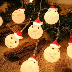 Led Christmas Holiday Decorative Lights Santa Claus Snowman Lights String Solar Lights (size: 7M50L)