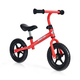 Kids No Pedal Balance Bike Adjustable Ages 30 Months to 5 Years (Color: Red)