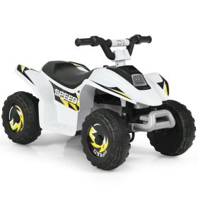 6V Kids Electric ATV 4 Wheels Ride-On Toy (Color: White)