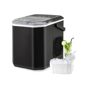 Portable Countertop Ice Maker with Self-Cleaning for Home/Office (Color: black)