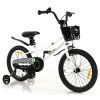 18 Inch Kids Bike with Kickstand and Coaster Brake for 4-8 Years Old