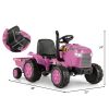 12V Kids Ride On Tractor with Trailer and Remote Control