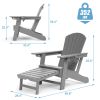 Adirondack Chair Lawn Outdoor Fire Pit Chairs Adirondack Chairs Weather Resistant/Adirondack Retractable Ottoman