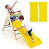 3-in-1 Wooden Climbing Triangle Set Triangle Climber with Ramp