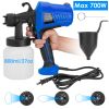 700W Electric Paint Sprayer Handheld HVLP Spray Painter Painting Spray Gun For Fences Brick Walls